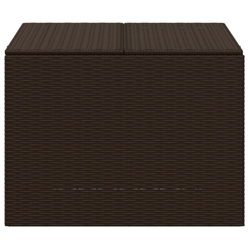 vidaXL Poly Rattan Garden Storage Box in Brown