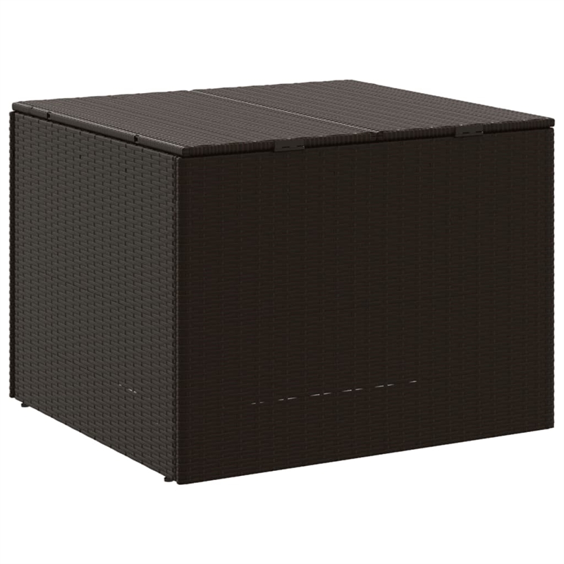 vidaXL Poly Rattan Garden Storage Box in Brown