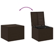 vidaXL Poly Rattan Garden Storage Box in Brown