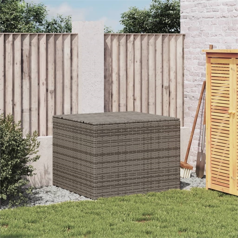 vidaXL PE Rattan Garden Storage Box in Grey