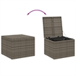 vidaXL PE Rattan Garden Storage Box in Grey