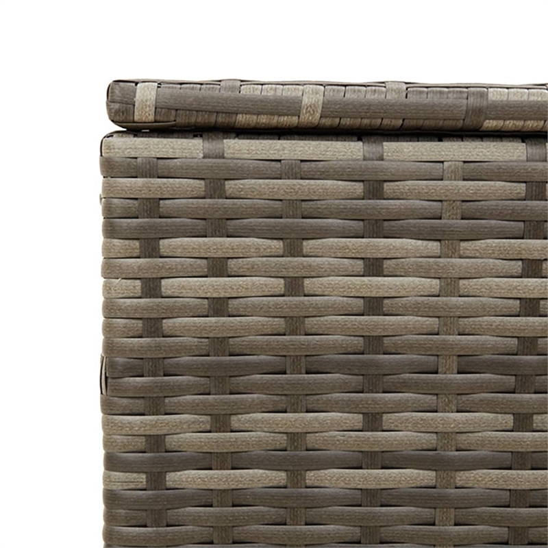 vidaXL PE Rattan Garden Storage Box in Grey