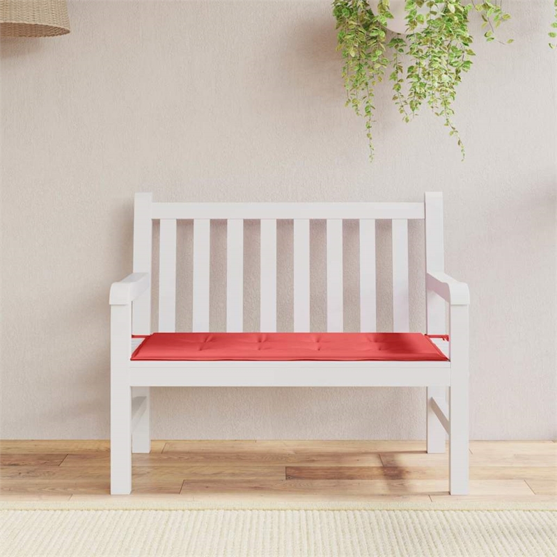 vidaXL Standard Waterproof Garden Bench Cushion in Red