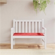 vidaXL Standard Waterproof Garden Bench Cushion in Red