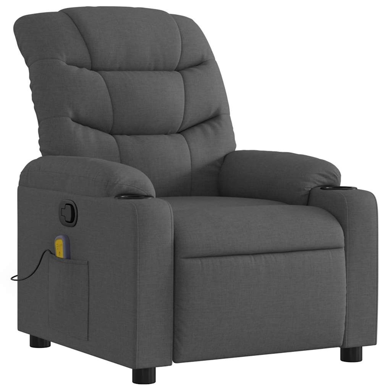 vidaXL Massage Recliner Chair in Dark Grey