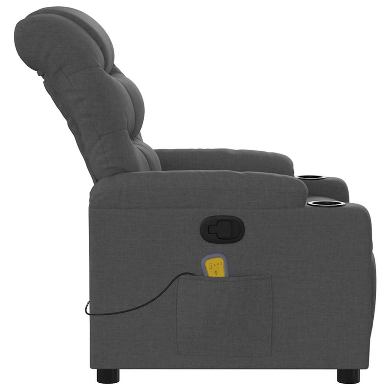 vidaXL Massage Recliner Chair in Dark Grey