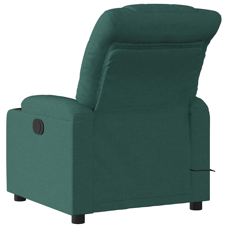 vidaXL Massage Recliner Chair in Dark Green