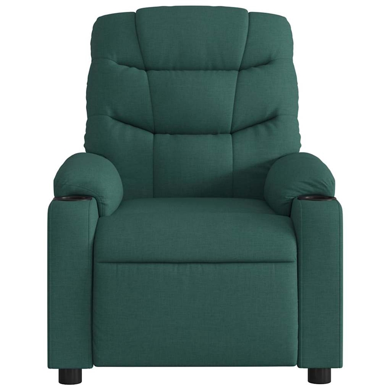 vidaXL Massage Recliner Chair in Dark Green