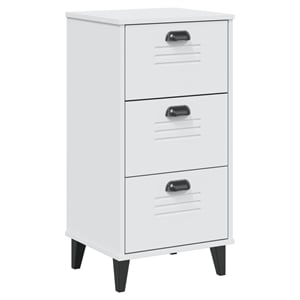 vidaXL Standard Engineered Wood Bedside Table in White