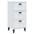 vidaXL Standard Engineered Wood Bedside Table in White