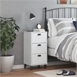 vidaXL Standard Engineered Wood Bedside Table in White
