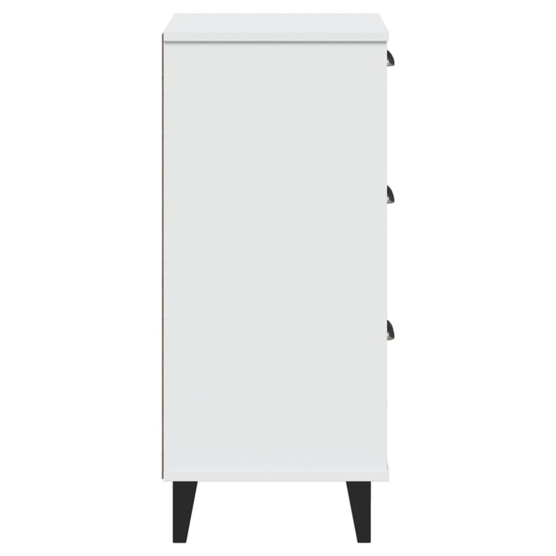 vidaXL Standard Engineered Wood Bedside Table in White