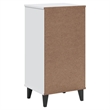 vidaXL Standard Engineered Wood Bedside Table in White