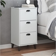 vidaXL Standard Engineered Wood Bedside Table in White