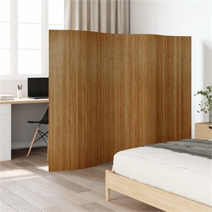 vidaXL 98.4&quot Bamboo Room Divider in Brown