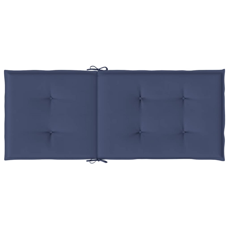 vidaXL Highback Chair Cushion in Navy Blue (Set of 4)