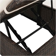 vidaXL Outdoor Lounge Bed in Brown and Cream White