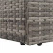vidaXL Polyethylene Rattan Lounge Bed in Gray/Dark Gray