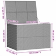 vidaXL PE Rattan Outdoor Storage Box in Black