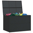 vidaXL PE Rattan Outdoor Storage Box in Black