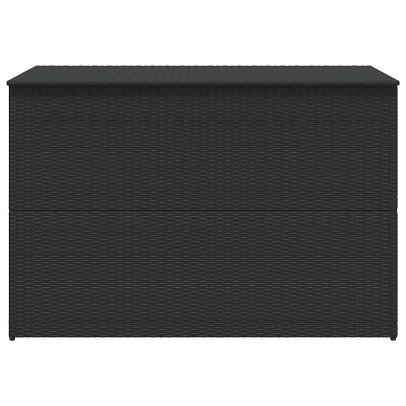 vidaXL PE Rattan Outdoor Storage Box in Black