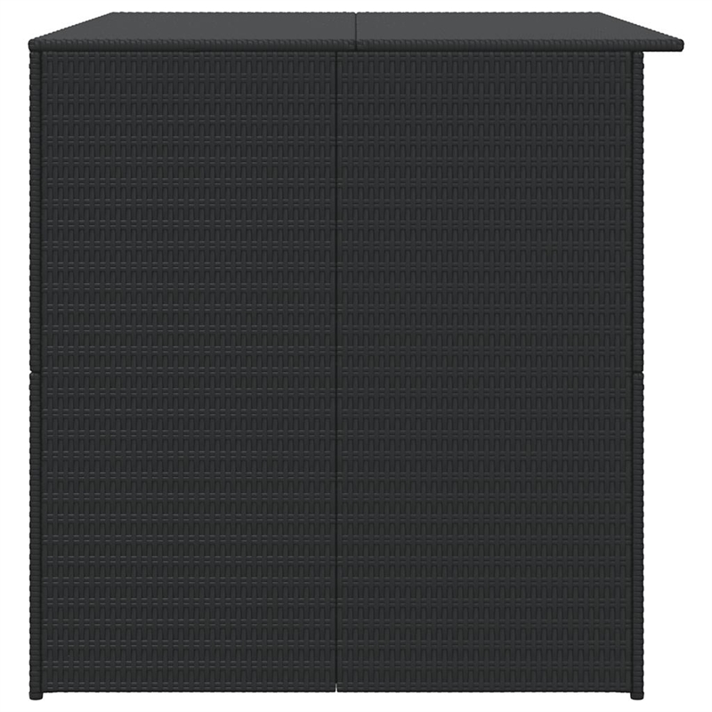 vidaXL PE Rattan Outdoor Storage Box in Black