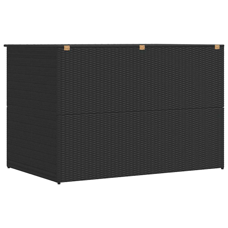 vidaXL PE Rattan Outdoor Storage Box in Black