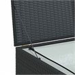 vidaXL PE Rattan Outdoor Storage Box in Black