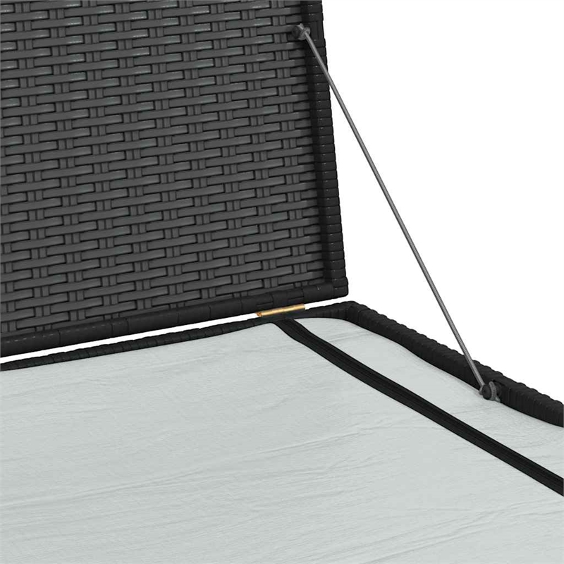 vidaXL PE Rattan Outdoor Storage Box in Black