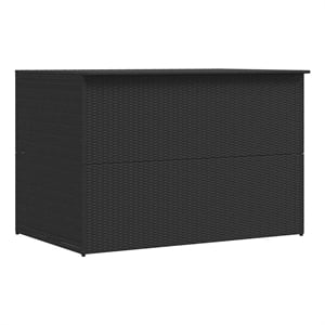 vidaXL PE Rattan Outdoor Storage Box in Black