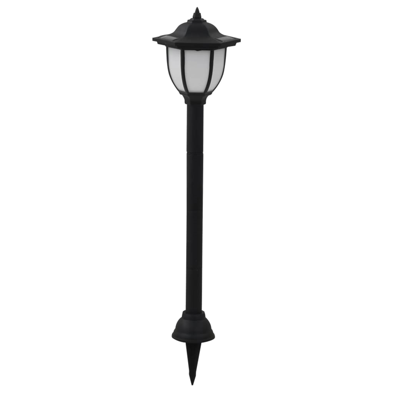 vidaXL Polypropylene Standard Solar Lamp in Black (Set of 3)