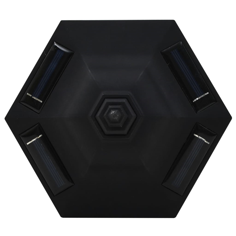 vidaXL Polypropylene Standard Solar Lamp in Black (Set of 3)