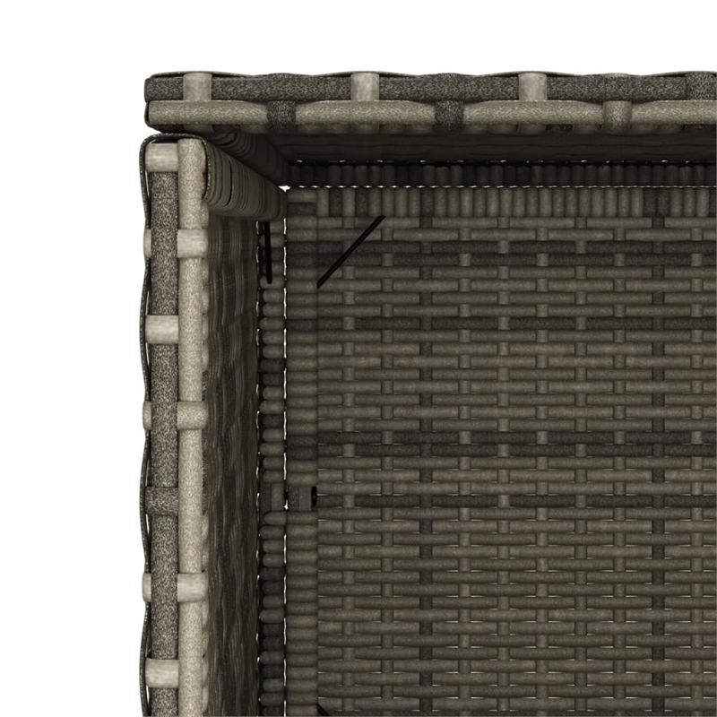 vidaXL PE Rattan Garden Storage Cabinet in Grey