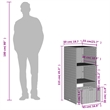 vidaXL PE Rattan Garden Storage Cabinet in Grey