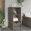 vidaXL PE Rattan Garden Storage Cabinet in Grey