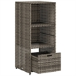 vidaXL PE Rattan Garden Storage Cabinet in Grey