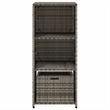 vidaXL PE Rattan Garden Storage Cabinet in Grey