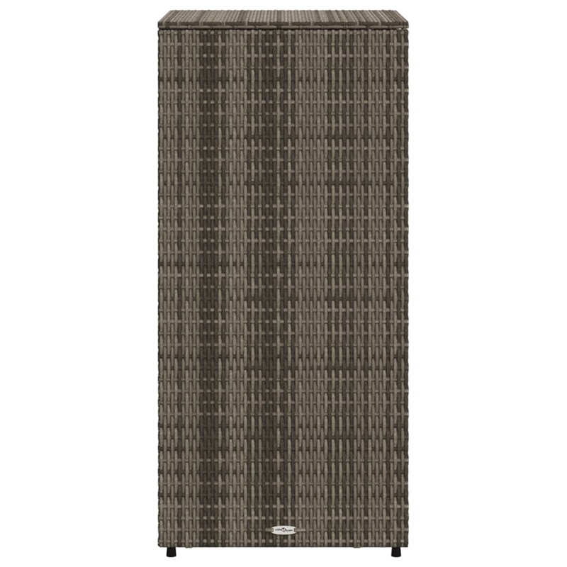 vidaXL PE Rattan Garden Storage Cabinet in Grey