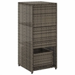 vidaXL PE Rattan Garden Storage Cabinet in Grey