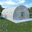 vidaXL Galvanized Steel Greenhouse in White