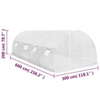 vidaXL Galvanized Steel Greenhouse in White