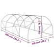 vidaXL Galvanized Steel Greenhouse in White