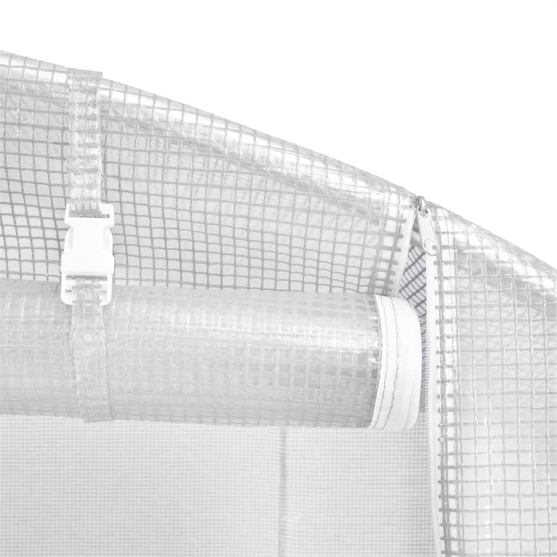 vidaXL Galvanized Steel Greenhouse in White