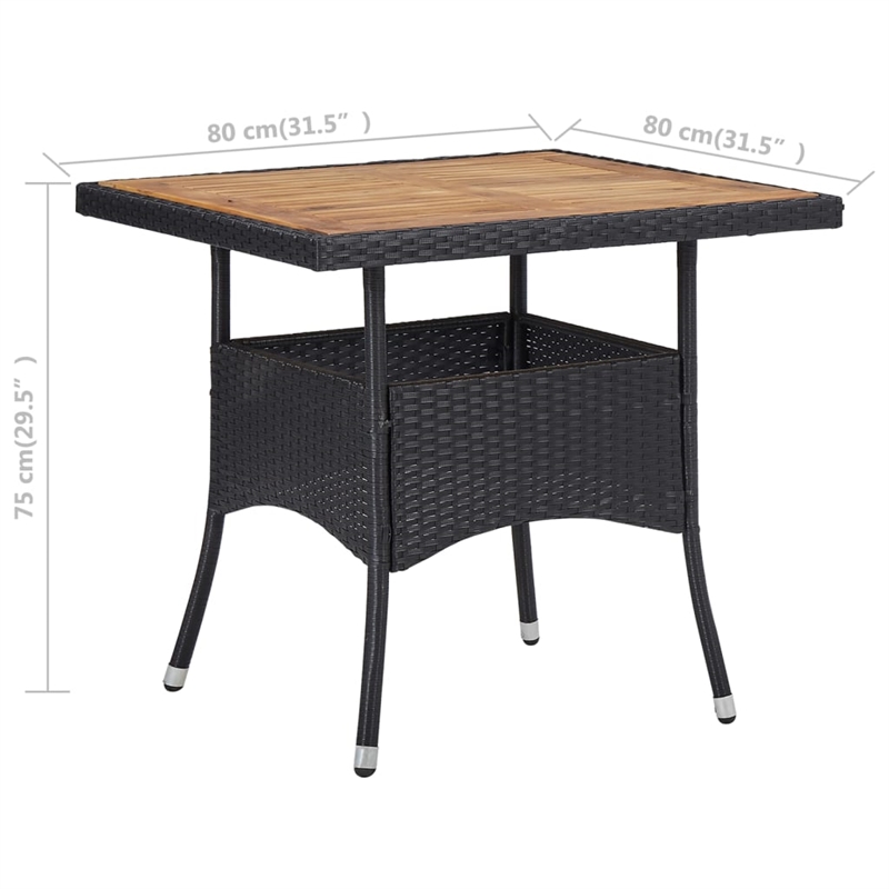 vidaXL Outdoor Dining in Black and Brown