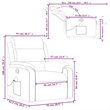 vidaXL Fabric Massage Recliner Chair in Dark Grey