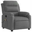 vidaXL Fabric Massage Recliner Chair in Dark Grey