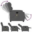 vidaXL Fabric Massage Recliner Chair in Dark Grey