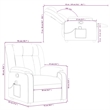 vidaXL Fabric Massage Recliner Chair in Black