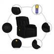 vidaXL Fabric Massage Recliner Chair in Black