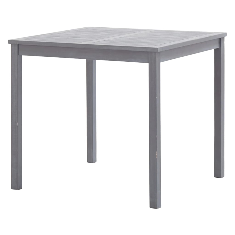 vidaXL Solid Acacia Wood Table in Gray